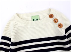 FUB ecru/dark navy rib sweater